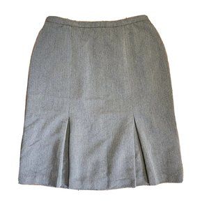 Dressbarn Skirt Womens Sz 20W Solid All Grey Gray Zip Back Comfort Waist Pleated